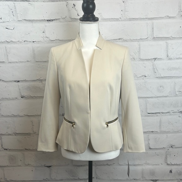 Nine West Kiss Front Blazer Sag Harbor Desert